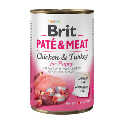 Brit Paté & Meat Puppy — envase oficial referencial