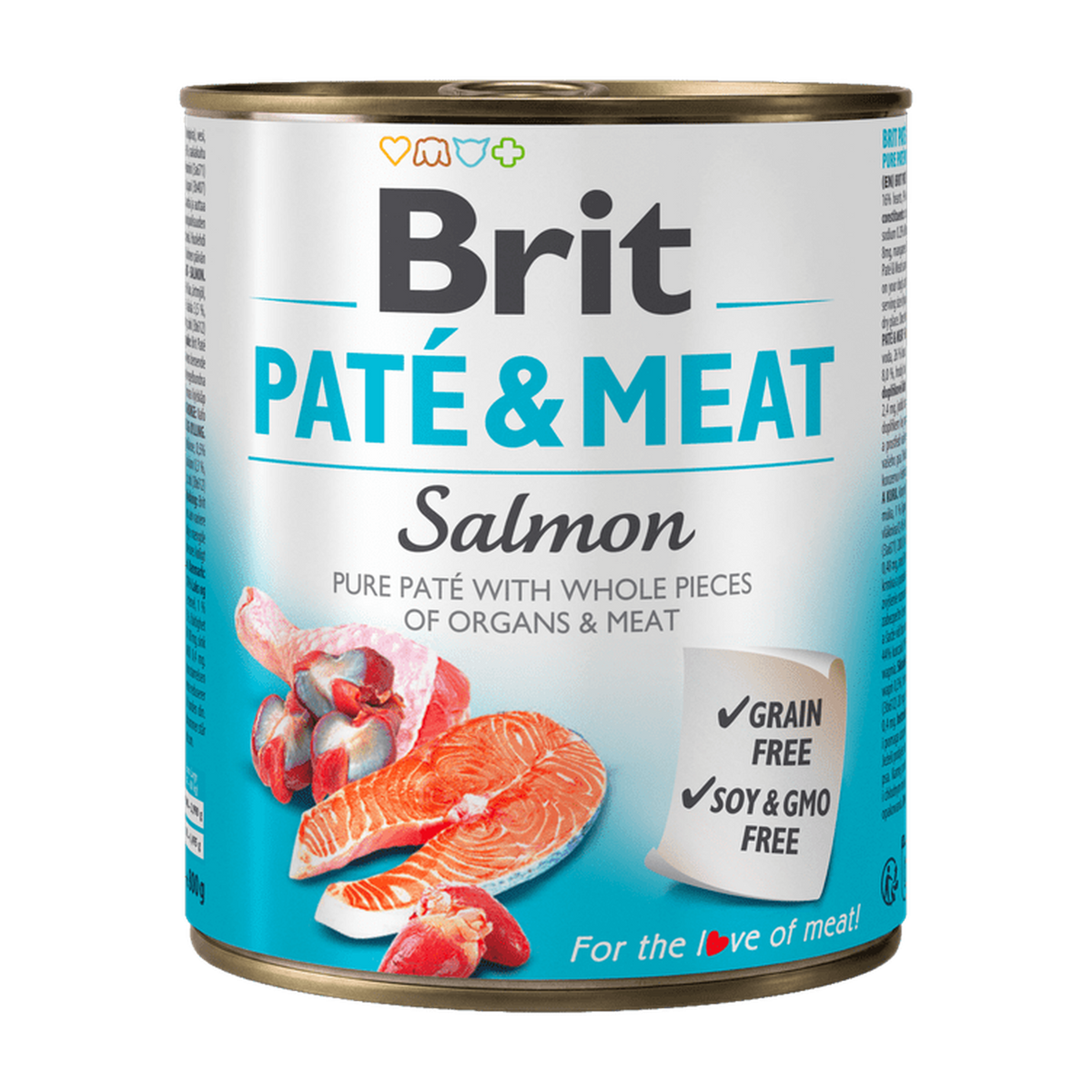 Brit Paté & Meat Salmon — envase oficial referencial