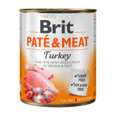 Brit Paté & Meat Turkey — envase oficial referencial