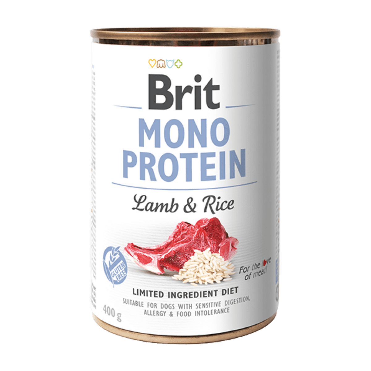 Brit Mono Protein Lamb & Brown Rice — envase oficial referencial