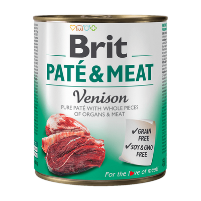 Brit Paté & Meat Venison — envase oficial referencial