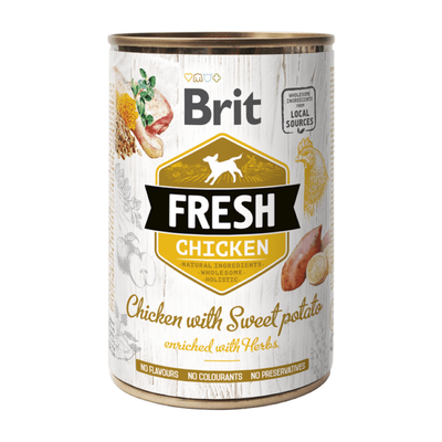 Brit Fresh can Chicken with Sweet Potato — envase oficial referencial
