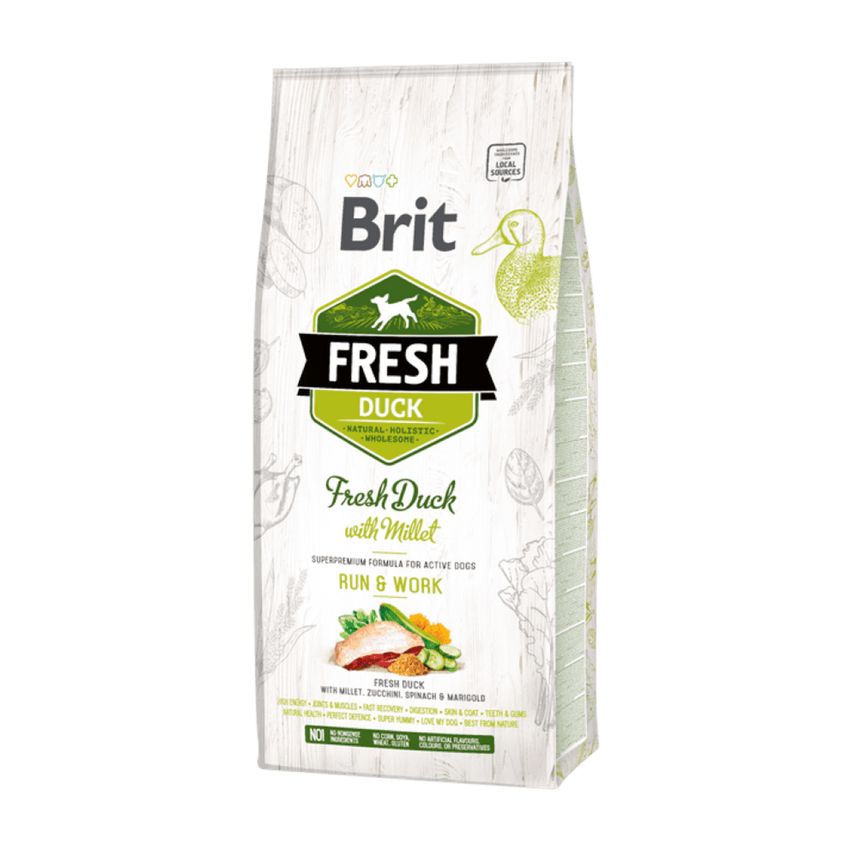 Brit Fresh Duck with Millet — envase oficial referencial