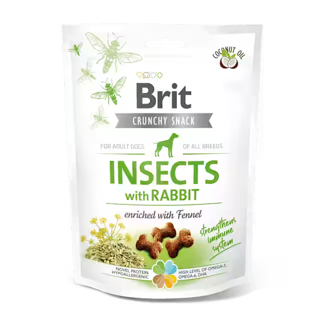 Brit Care | Crunchy Snack de insectos y conejo para perros