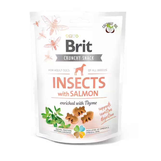 Brit Care | Crunchy Snack de insectos y salmón para perros