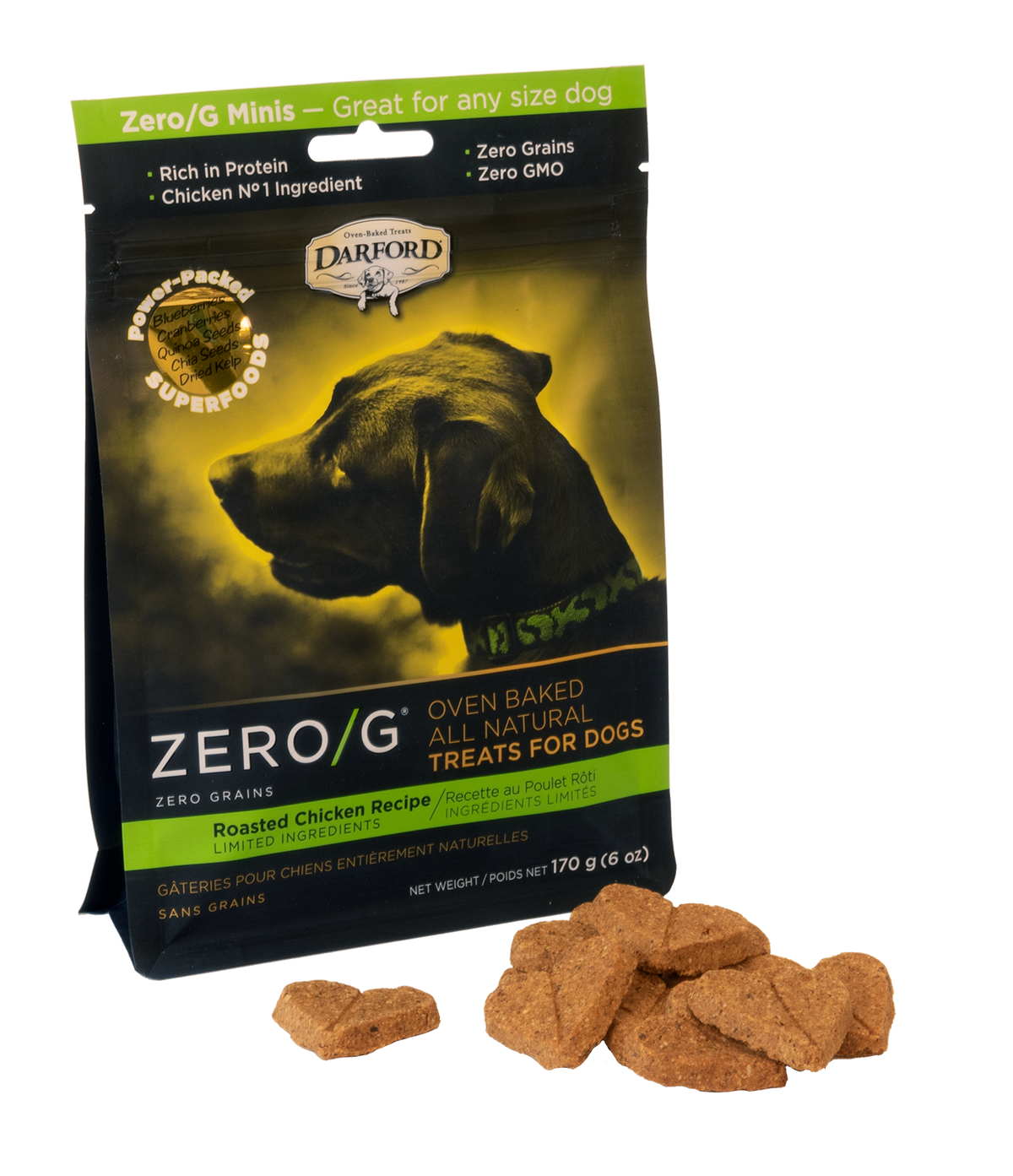 Darford | ZERO/G Mini galletas de pollo para perros 170 g