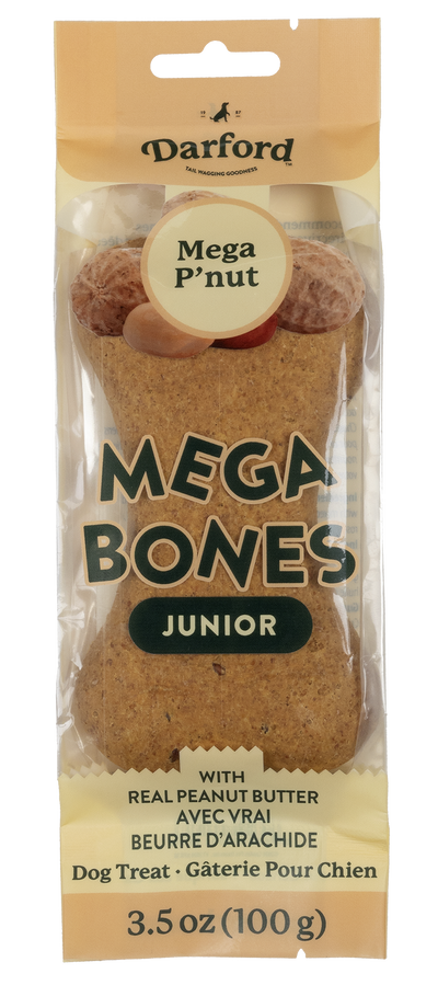 Darford | Mega-Bones Junior galleta de mantequilla de maní para perros 100 g