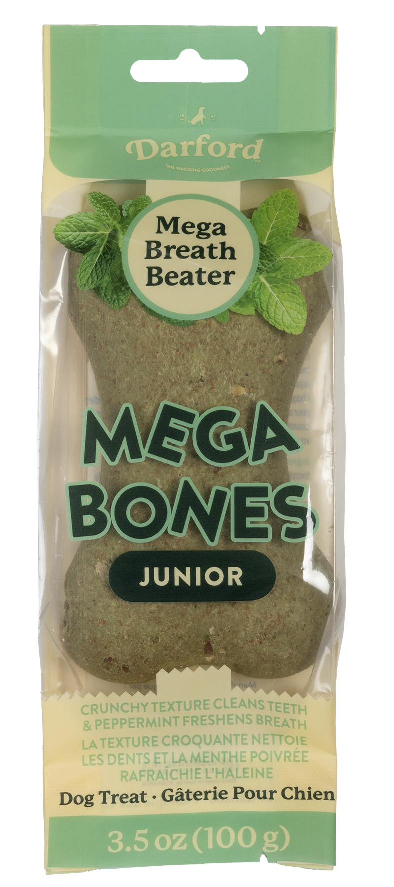 Darford | Mega-Bones Junior galleta de menta y perejil para perros 100 g