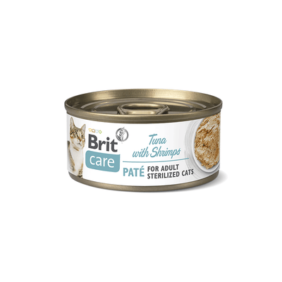 Brit Care | Paté de atún con camarones para gatos esterilizados