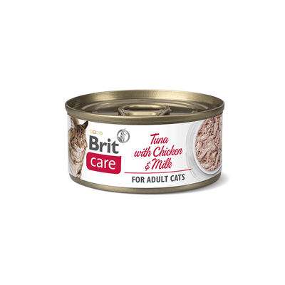 Brit Care | Atún con pollo y leche alimento húmedo complementario para gatos