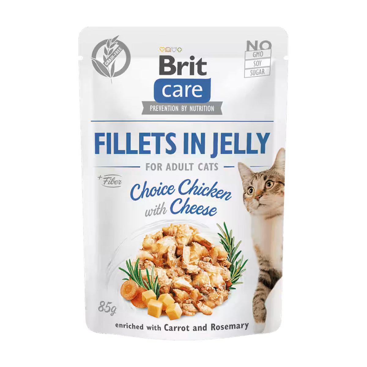 Brit Care | Filetes de pollo y queso en gelatina para gatos adultos