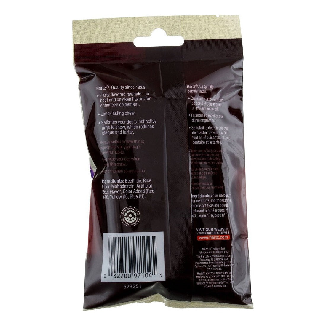 Hartz | Munchy Sticks sabor carne para perros x 20 – reverso