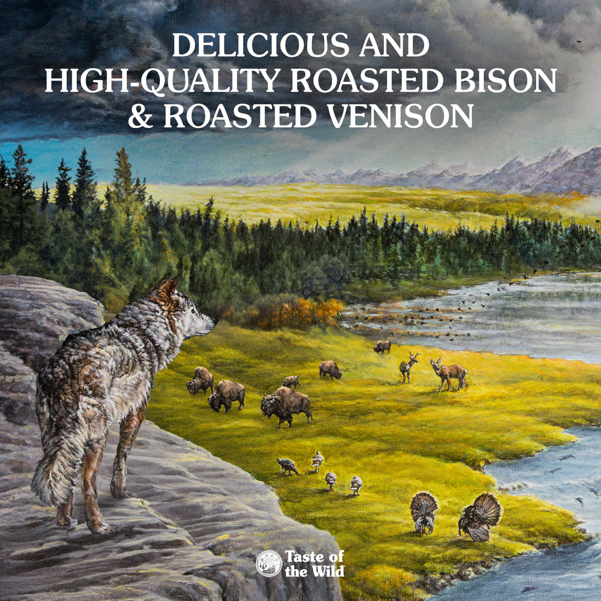 Taste of the Wild | High Prairie cachorros con bisonte y venado asados