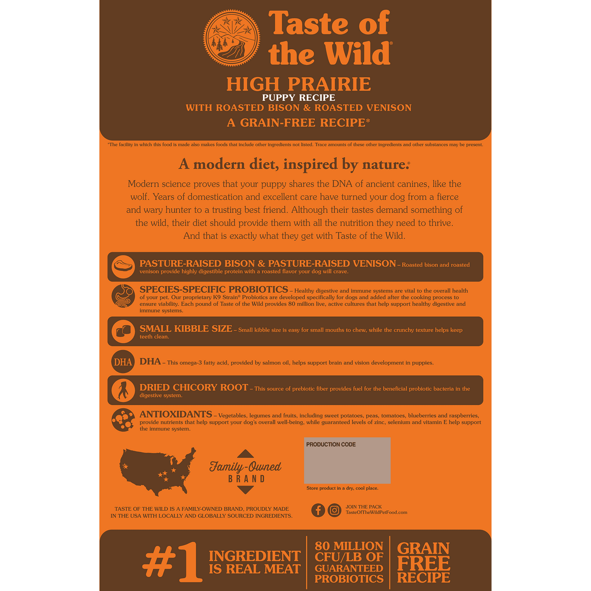 Taste of the Wild | High Prairie cachorros con bisonte y venado asados