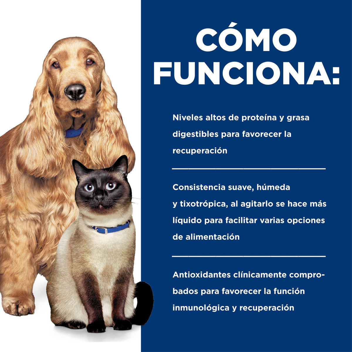 Hill's Prescription Diet a/d Urgent Care alimento húmedo para perros y gatos · cómo funciona