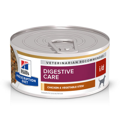 Hill's Prescription Diet | Alimento húmedo para perros Digestive Care i/d. Estofado de pollo y vegetales (Lata de 156 g)