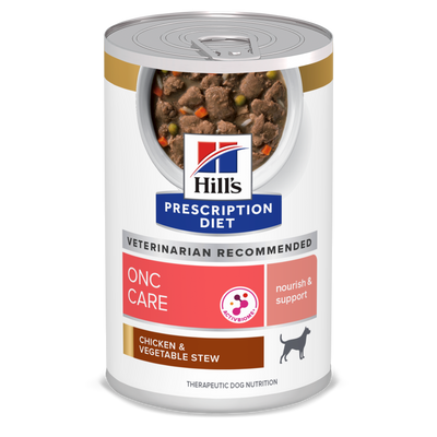 Hill's Prescription Diet | Alimento húmedo para perros ONC Care. Estofado de pollo y vegetales (Lata de 354 g)