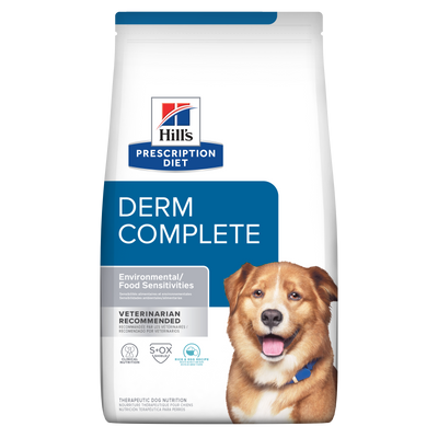 Hill's Prescription Diet | Alimento seco para perros Derm Complete. Receta de arroz y huevo.