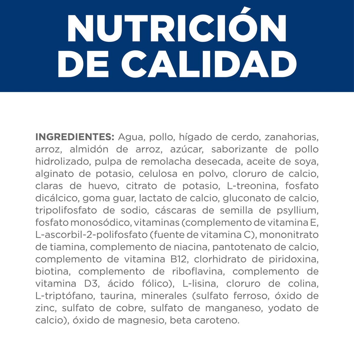 Hill's Prescription Diet i/d Digestive Care estofado de pollo y vegetales para perros · nutrición de calidad (ingredientes)