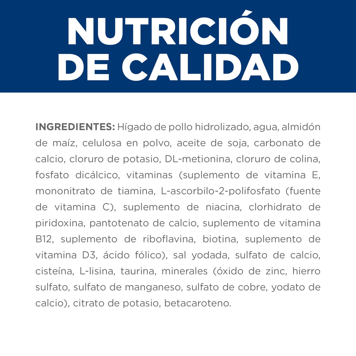 Hill's Prescription Diet z/d Food Sensitivities alimento húmedo para gatos · nutrición de calidad (ingredientes)
