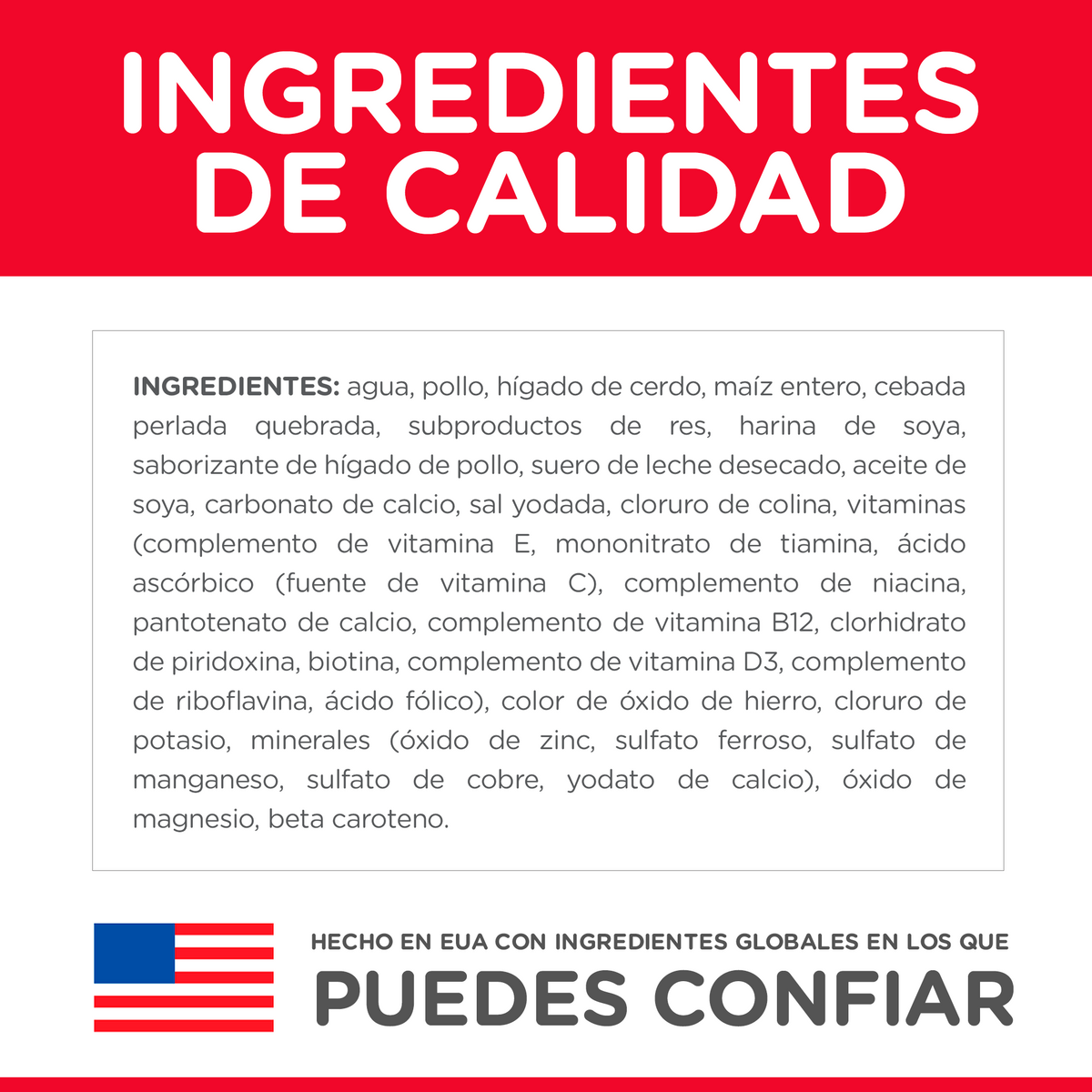 Hill's Science Diet Adult Chicken & Barley Entrée, alimento húmedo para perros adultos · ingredientes