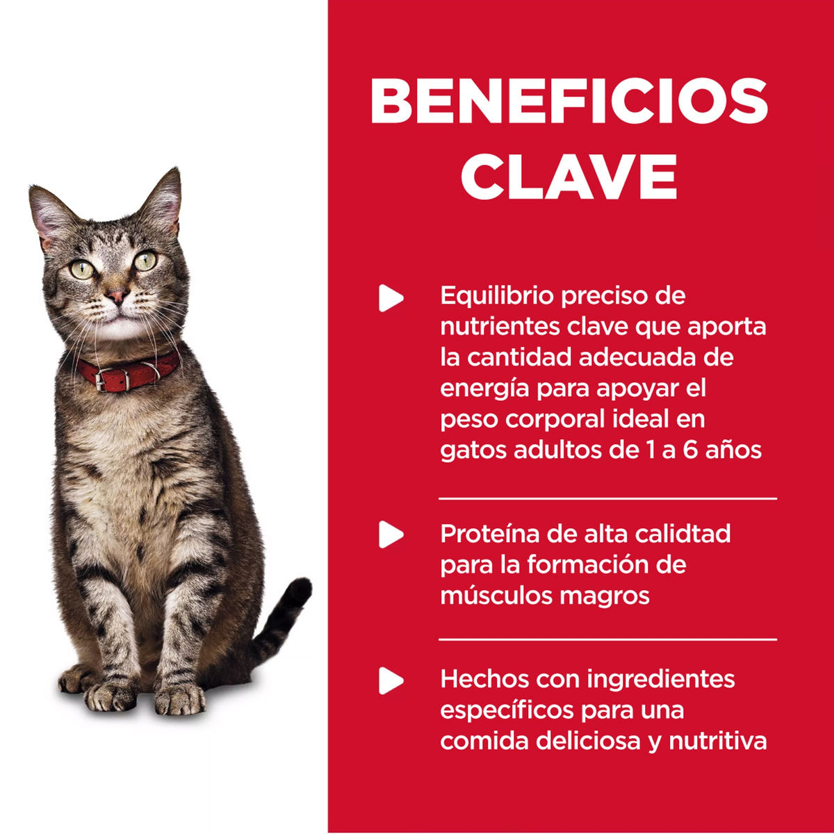 Hill's Science Diet Adult Savory Turkey Entrée, alimento húmedo para gatos adultos · beneficios principales