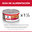 Hill's Science Diet Adult Savory Turkey Entrée, alimento húmedo para gatos adultos · guía de alimentación