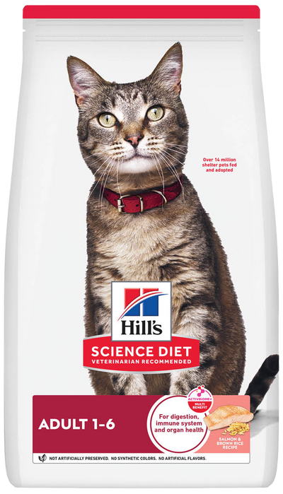 Hill's Science Diet | Alimento seco para gatos adultos Adult. Receta de salmón