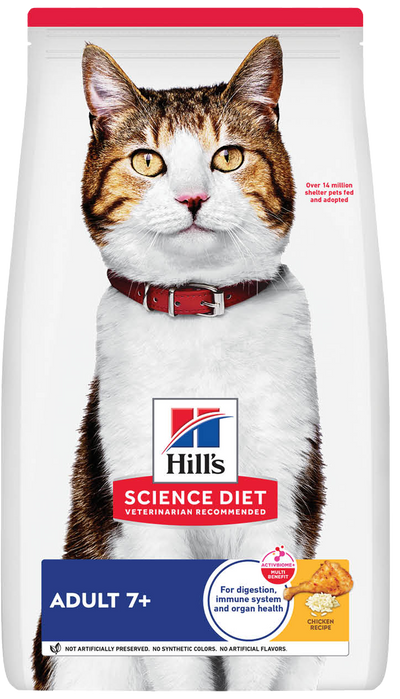 Hill's Science Diet | Alimento seco para gatos maduro Adult 7+. Receta de pollo