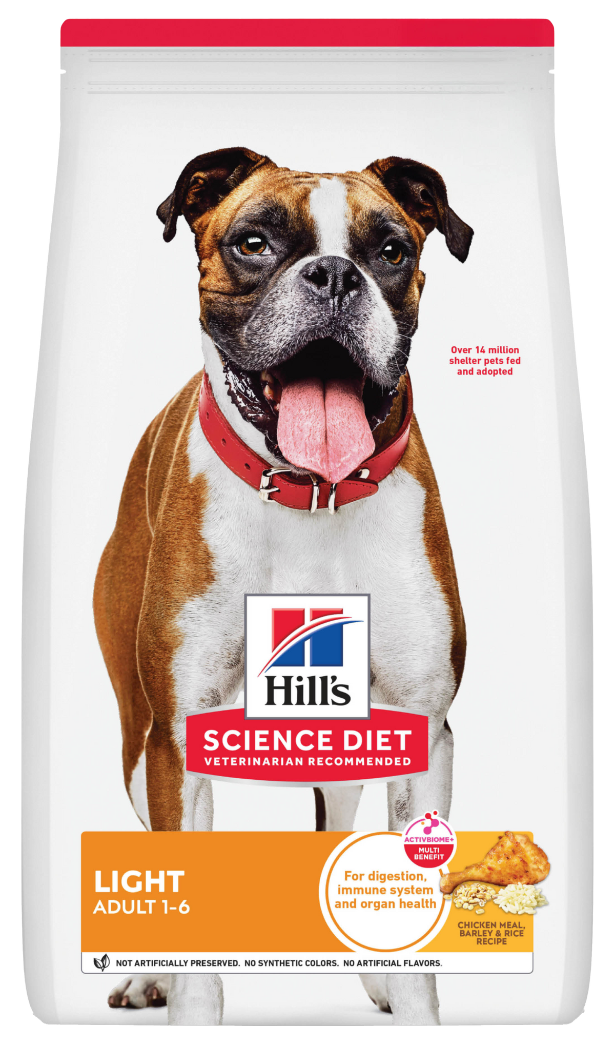 Hill's Science Diet | Alimento seco para perros adultos Adult Light. Receta de pollo y cebada.