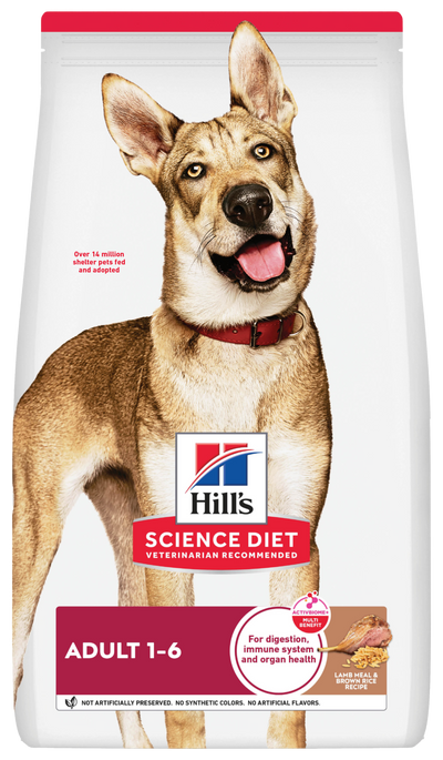 Hill's Science Diet | Alimento seco para perros adultos Adult. Receta de cordero y arroz.