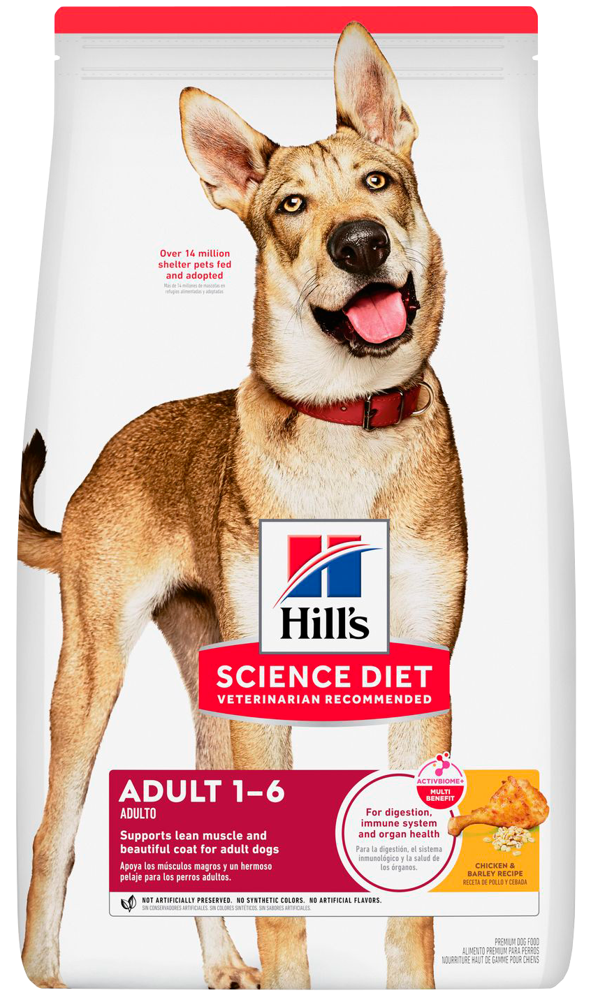 Hill's Science Diet | Alimento seco para perros adultos Adult. Receta de pollo y cebada.