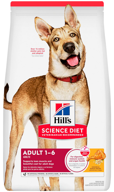 Hill's Science Diet | Alimento seco para perros adultos Adult. Receta de pollo y cebada.