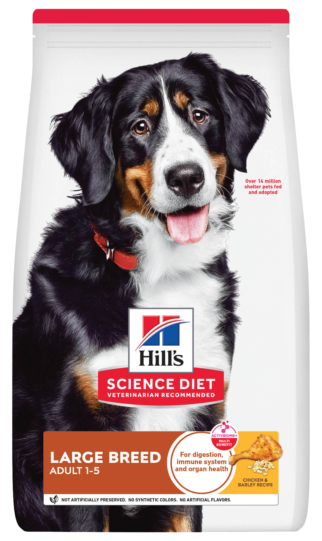 Hill's Science Diet | Alimento seco para perros adultos de razas grandes Adult Large Breed. Receta de pollo y cebada.