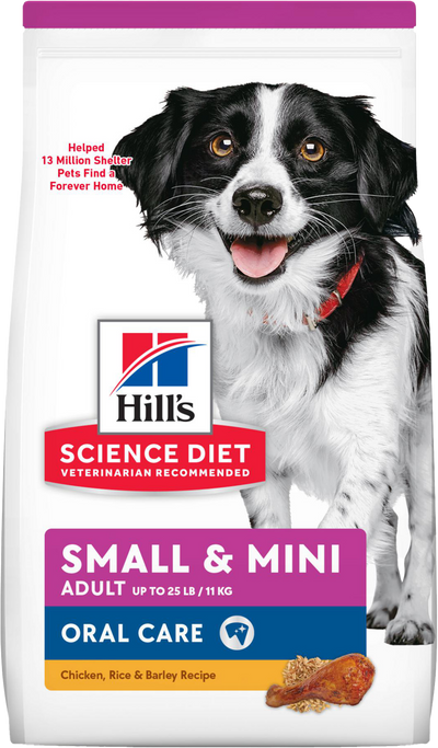 Hill's Science Diet | Alimento seco para perros adultos de razas pequeñas y miniatura Adult Oral Care Small & Mini