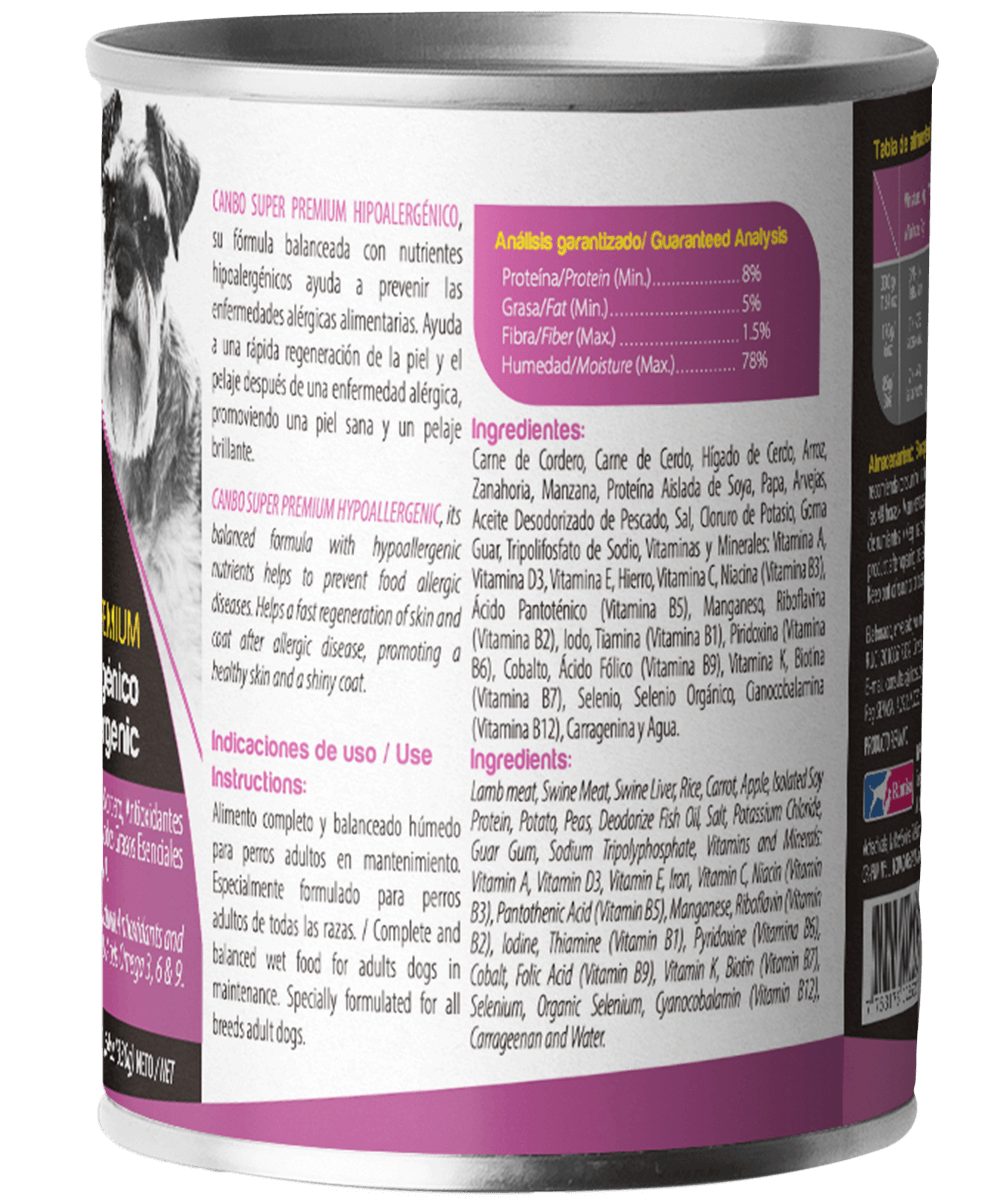 Canbo | DOG PATE HIPOALERGENICO AD