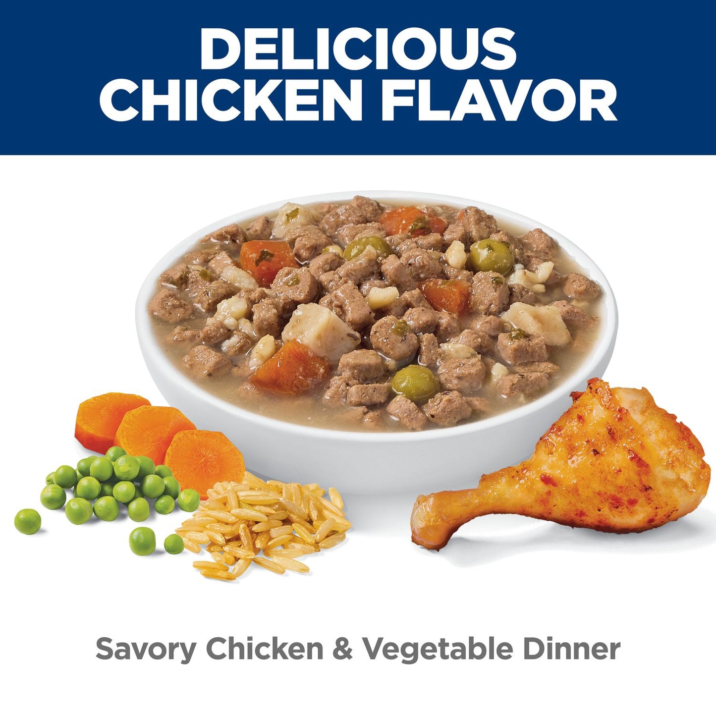 Hill's Science Diet | Alimento húmedo para perros adultos de razas pequeñas y miniatura Adult Small & Mini. Estofado de pollo y vegetales (Pack de 6 latas de 99 g)