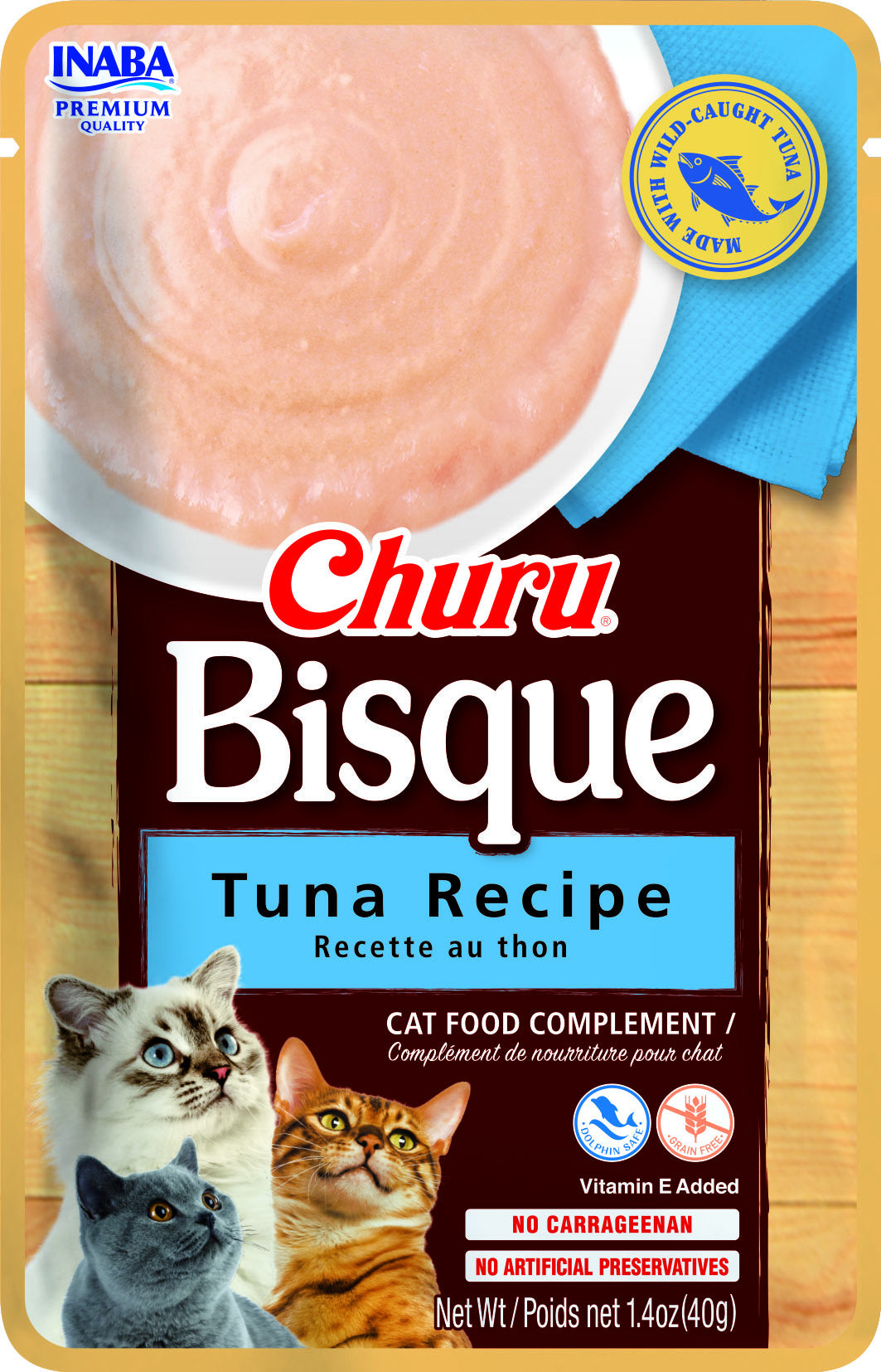 INABA Churu Bisque | Complemento húmedo para gatos sabor atún — 40G