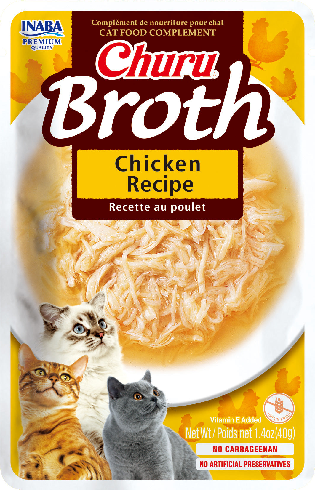 INABA Churu Broth | Complemento húmedo para gatos sabor pollo — 40G
