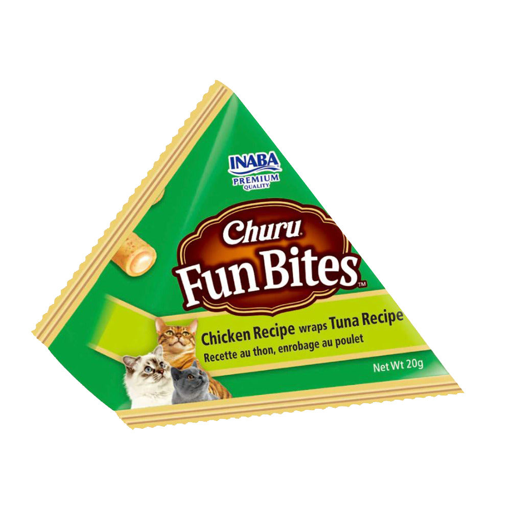 INABA Churu Fun Bites | Premio horneado con centro cremoso para gatos sabor pollo y atún — vista adicional