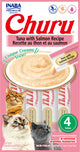 INABA Churu | Premio cremoso para gatos sabor atún con salmón — 4 tubitos