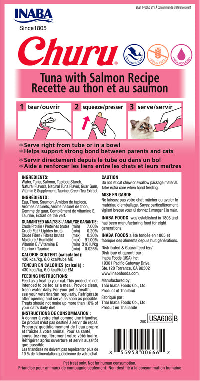 INABA Churu | Premio cremoso para gatos sabor atún con salmón — vista adicional