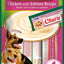 INABA Churu | Premio cremoso para perros sabor pollo con salmón — 4 tubos de 14 g (56 g)