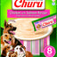 INABA Churu | Premio cremoso para perros sabor pollo con salmón — 8 tubos de 20 g (160 g)