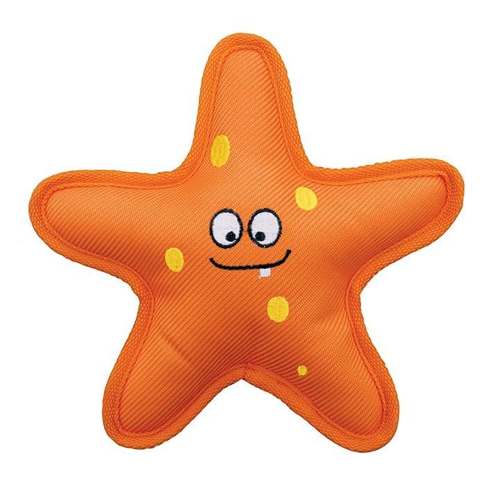 KONG Belly Flops Starfish RBF3, juguete para perros con forma de estrella de mar naranja, talla Md