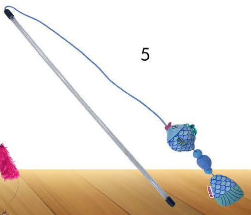 KONG Teaser Scrattles Fish Assorted — imagen referencial del catálogo Vetpharma; presentación según la opción seleccionada