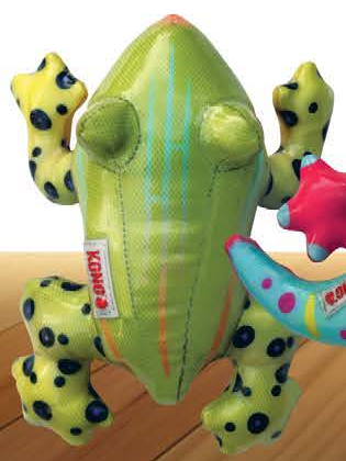 KONG SHIELDZ TROPICS Frog — imagen referencial del catálogo Vetpharma; presentación según la opción seleccionada