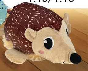 KONG COZIE Tuggz Hedgehog — imagen referencial del catálogo Vetpharma; presentación según la opción seleccionada