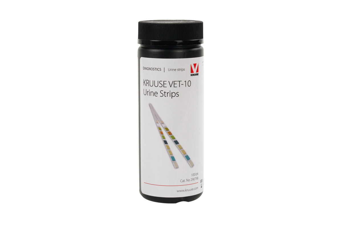 Kruuse VET-10 tiras reactivas para orina · tubo de 100 tiras