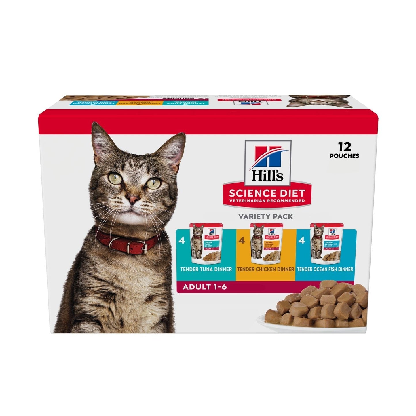 Hill's Science Diet | Alimento húmedo para gatos adultos Adult Tender Tuna Dinner (Pack de 6 sobres de 79.39g)